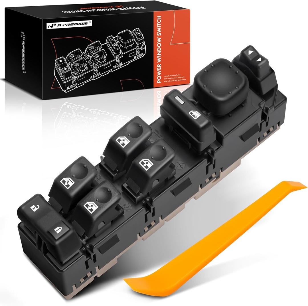 A-Premium - Driver Side Master Power Window Switch - Compatible with Chevy GMC Cadillac Models - 2003-2007 - Escalade, Avalanche, Silverado, Suburban, Tahoe, Sierra, Yukon - Replace 15883323, DWS-220
