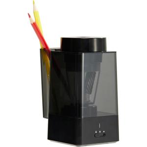 Full-Automatic Pencil Sharpener, Electric Pencil Sharpeners for Colored Pencils with Built-in Pencil Holder, 6-12mm Jumbo Pencils, Painting Design Classroom, Home/School/Office/Art(Black)