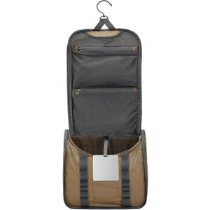 Haimont Hanging Toiletry Bag, Lightweight Travel Makeup Organizer for Women Men, Compact Toiletries Bags with Mirror for Gym Workout, Brown