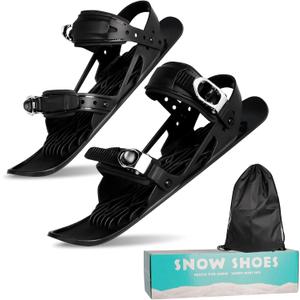 Mini Short Ski Skates for Snow, 2026 Upgraded Skis for Winter Shoes Short Snowskates Snowblades Skiboards, Adjustable Short Mini Ski Skates for Snow Winter Sport