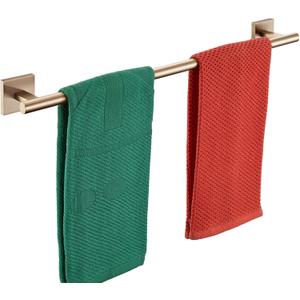 KOKOSIRI Bathroom Towel Bar Bath Towel Holders for Toilet Kitchen Cabinet Wall Mount 24 Inch Champagne Bronze Stainless Steel B4005CPG-L24