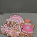 Giegxin 12pcs 10 x 8 Inches Pink Candy and Gingerbread Christmas Tree Picks Gingerbread Christmas Decor with Sticks Cute Ornaments for Xmas Tree Topper Home School Office Garden Patio Winter Holiday