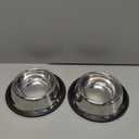 2 Pack Stainless Steel Dog Bowls with Rubber Bottom,Anti-Slip Heavy Duty Premium Quality Pets Feeder Bowls for Dogs and Cats and More (Cup / 6oz)