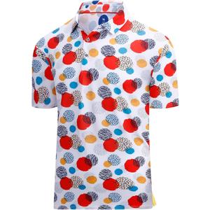 Damipow Mens Golf Shirts Dry Fit Polo Shirts Moisture Wicking Short Sleeve Hawaiian Polo Shirt (XXL)