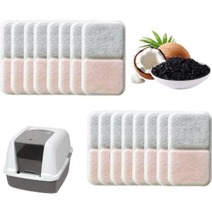 16 Pack Filter Replacement Compatible with Catit Airsift Jumbo/Regular/Smartsift Box, Dual Action Filter to Keep Catit Litter Box Fresh SmellCat Litter Box Filters Pads Replacement