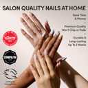 Glamnetic Press On Nails - Sea Star | Short Almond Seashell Fake Nails with 3D Nail Art, Salon Quality | 15 Sizes - 30 Nail Kit with Glue