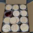 12Pcs Gradient Red Candle Jars for Making Candles, 10oz Glass Jars with Bamboo Lids, Candle Wick Kit and Sticky Warning Labels, Candle Containers Vessels for DIY Gifts