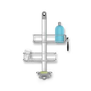 simplehuman Adjustable and Extendable Shower Caddy Large, Stainless Steel and Anodized Aluminum