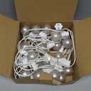 GOOTHY Outdoor LED String Lights, 50Ft with 52 Frosted White LED Globe Bulbs, Waterproof for Indoor/Outdoor Use, Perfect for Garden, Bistro, Pergola, Tents & Decorations, White