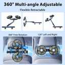 Battery Fan for Car Backseat Kids with Retractable Long Arm, Rechargeable Car Seat Fan That Blow Cold Air for Dogs [Comes with Car Charger &USB C Cable*1] Separate Control for Vehicles SUV RV