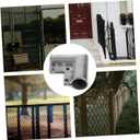 POPETPOP Chain Link Fence Corner Bracket 3.58X3.58X1.57In Zinc-Plated Fence Gate Hardware for Repair and Assembly Outdoor Farm Garden Use