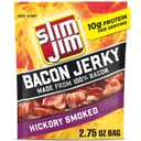 Slim Jim Smoked Bacon Jerky, Hickory Flavor, 10g Protein Per Serving, 2.75 oz. (1 Count), BB Date: 09/05/2025