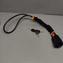 KAYCENTOP Car Steering Wheel Lock, Seat Belt Lock, Anti-Theft Device, Max 17 Inch Length, Small and Light-Weight, Multi-Functional, Fit Most Vehicle, SUV, Golf Cart Security (Black)