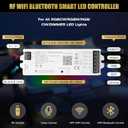Goldlife WiFi RF Remote Controller Kit, 5in1 DC12-24V C1-1 5Inch LED Controller & C1-2 Remoter for RGB CCT RGBW Boat Pool Light Control, Compatible with Tuya APP/Alexa Echo/Google Assistant Home/Siri