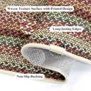 HEBE Washable Kitchen Rugs Sets of 3, Non Slip Absorbent Kitchen Rugs and Mats, Farmhouse Stain Resistant Faux Jute Kitchen Mat Carpet Runner for Kitchen Floor, Laundry Room, Hallway, Red