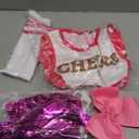 Girls Cheerleader Costume Outfit Set Fancy Dress for Halloween Party Birthday, Pink