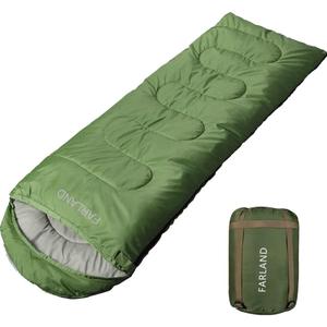 FARLAND Sleeping Bags 30 for Adults Teens Kids with Compression Sack Portable and Lightweight for 3-4 Season Camping, Hiking,Waterproof, Backpacking and Outdoors (Medium(87"x 29.5"), Army green (R Zip))
