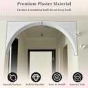 2 Pcs Rounded Doorway Arch Kit with Plaster Powder, 9"x9"x5" Gypsum Round Arch Kit for DIY Interior Doorways, Pre-Curved Drywall Half Circle Arch Molding to Add Rounded Corners for Home Decoration