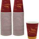 PAMI Hot Coffee 12oz Paper Cups -Disposable Take-Away Coffee Cups For Hot Drinks- Single-Use Paper Glasses For Espresso, Hot Chocolate, Tea- Cute To-Go Hot Beverage Drinking Cups (50 Count)