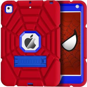 Compatible with Apple iPad 9.7 5th/6th(2017/2018)/iPad Air 2/iPad Pro 9.7 Tablet CaseLightweight Shockproof Rugged Protective Cover with Kickstand for Kids Children Boys Babies Red Black