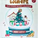 Wufers Singing Snow Globe Dog Advent Calendar, 24 Gourmet Holiday Dog Cookies  Christmas Countdown Dog Treats, Human-Grade Ingredients, Made in North America
