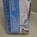 Shower Handle 2 Packs Grab Bars for Bathtubs & Showers, 12 inch Grab Bars for Bathroom with Strong Hold Suction Cup, Balance Bar Safety Hand Rail for Injury, Senior, Elderly Grey (Gray)