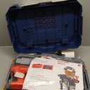 Jovow Kids Tool Bench with Realistic Tools and Electric Drill, Suitable for 3-5 Year Olds to Build Their Own Toy Workbench, 79 Pcs Realistic Toy Tools with Clothes, 32 x 26.6 x 14.4 in-Blue