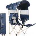 Nice C Canopy Camping Chair with Fan, Folding Umbrella Chair (1 Pack, Blue)