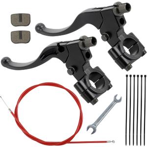 7/8" 22mm Left & Right Brake Handle Levers and 61in Mini Bike Brake Cable fit for Coleman CT100U CC100X Baja Doodle Bug DB30 Motovox MBX10 MBX11 Monster Moto MMB80 97cc 98cc Powersport Parts