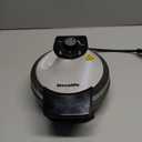 Waffle Maker, 7 Round Classic Belgian Waffle Iron, Adjustable Browning Control, Easy-Clean Nonstick Plates & Cool Touch Handle, Space Saving Storage, Stainless Steel (Black)