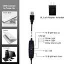 Clamp on Lamp, Clip Light, Desk Lamps 3 Color Temperature Setting, 10 Brightness Levels, 2m USB Cord Power Supply and AC Adapter Included, Pack of 2 (Black)