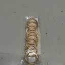 Key Ring Clip, 1 Inch Keychain Rings, 8 Pack Round Carabiner Clip for Keys, Buckle, Bags, Purses - Key Chain Hooks Replacement Keychains Lanyard DIY Crafts, Light Gold