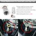 Ball Lock Keg Post Quick Disconnect Set, Corny Keg Connectors, 1 Pair Homebrew Stainless Corny Keg Post 19/32-18 Female Thread Keg Gas Liquid Post and 1 Pair Keg Post Fittings with Hose Clamps