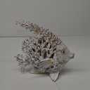 Ocean Decor White Coral Reef Angelfish Sculpture Beach Home Decor Coastal Coral Look Tabletop Collection 11 in x 10 in