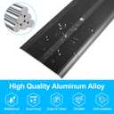 Aluminum Floor Transition Strip Doorways, Black Metal Door Threshold for Joining Floor Gaps, Carpet, Threshold Cover, Floor Tiles, Size 36 x 4 x 0.1 in (Pack of 5)