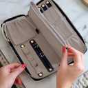 Travel Jewelry Organizer Case - for Tangle-Free Necklaces, Earrings, Rings, Bracelets Storage, Travel Essentials, Fashion Portable Jewelry Travel bags for Women - Medium Black