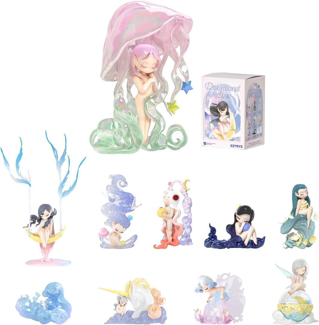 52TOYS Candybox Sleep Dreamland Elves 1PC Blind Box, Collectible Toy Kawaii Creative Gift Room Decor Desktop Decoration 3.3 Inch, Gift for Birthday Party