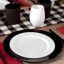 Bluesky Black & White Plastic Plates Combo - 10", 7.5" (36 Pieces) - Premium Quality, Disposable and Lightweight - Perfect for BBQs, Picnics, and Everyday Use