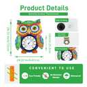Owl Indoor Outdoor Thermometer with Humidity, 25 Decorative Outside Thermometer for Patio, Yard, Garden, Living Room Decor, Large Numbers Easy to Read, No Need Battery