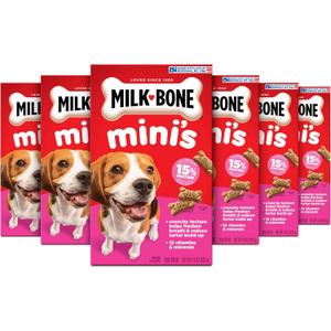 Milk-Bone Mini’s Original Biscuits, Mini Dog Treats, 15 Oz. Boxes (Pack of 6) BBD 07-10-27