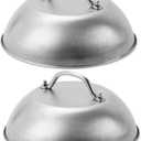 ZBXFCSH Compatible with Blackstone 5555 Stainless Steel 9" Griddle Melting Cheese Dome Wok Lids- Commercial Grade Basting and Steaming Cover- Best for Use in Flat Top Grills, 0.6mm Thickness-2 Domes