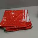 Merry Christmas Blackout Curtains for Bedroom,Vintage Red Floral Snowflake Window Curtain Rod Pocket 2 Panels 63L x 36W