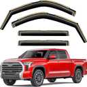in-Channel Window Rain Guards Intended for Toyota Tundra 2022 2023 2024 2025 CrewMax Vent Visors Window Visors Extra Durable Window Deflectors Vent Shades Car Accessories-4 pcs Q13