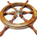 Nagina International Natural Wood Premium Pirate's Boat Ship Wheel (24 Inches) [B01HOWO458]