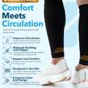 Doctor's Select 2 Pairs Copper Calf Compression Sleeve - Leg Compression Sleeves for Women & Men, Shin Splint Relief