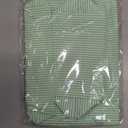 Huhumy 2 Pcs Makeup Bag Set Cute Cosmetic Pouch for Women Seersucker Travel Toiletry Bag Preppy Small Makeup Purse Pouch Aesthetic Skincare Brushes Storage Organizer for Valentine Women(Green)