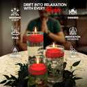 Candle Charisma Red Floating Candles 3 Inch (Set of 24)  8-Hour Dripless, Smokeless Burn with Natural Flickering Flame  Perfect for Weddings, Centerpieces, Pool Nights & Special Events