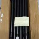 ENJOYBASICS 2 Pack Adjustable Spring Tension Curtain Rods 32 to 78 Inches, Stainless Steel Matte Black Shower Rod No Drilling for Window, Bathroom, Closet, Room Divider, 7/8" Diameter