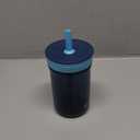 Contigo Kids Leighton Straw Tumbler with Spill-Proof Leak-Proof Lid 14oz Blueberry/Blue Raspberry