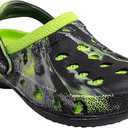 Capelli New York Boys Two Tone Injected EVA Clogs with Backstrap, Tie Dye Swirl Lime, Size 12